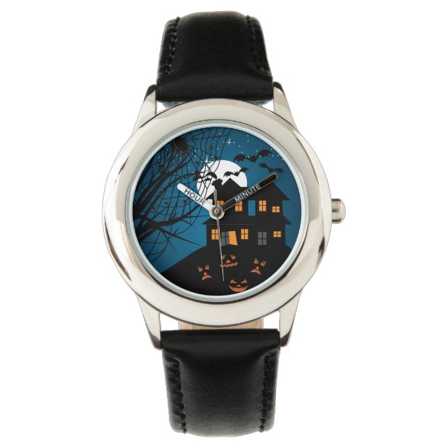 Halloween Haunted House Horloge (Voorkant)