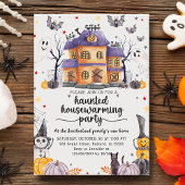 Halloween Haunted House Housewarming Party Kaart