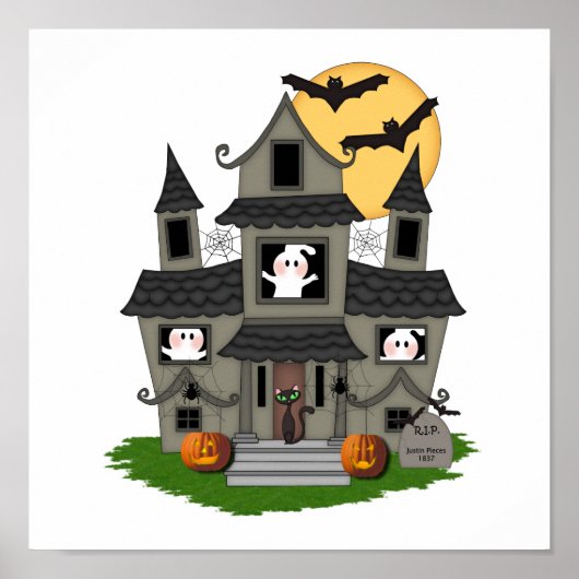 Halloween Haunted House Poster (Voorkant)