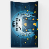 Halloween Haunted House Spandoek (Verticaal)