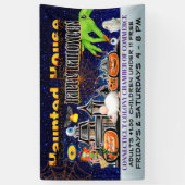 Halloween Haunted House Spandoek (Verticaal)