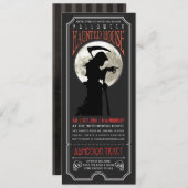 Halloween Haunted House Ticket Uitnodiging (Voorkant / Achterkant)