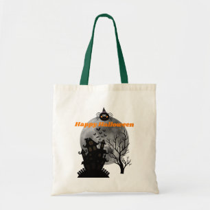 Halloween Haunted House Tote Bag