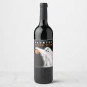 Halloween Haunted House Wijnlabel Wijn Etiket (Voorkant)