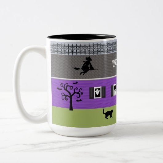 Halloween Haunted House Witch's Brew Mug (Gauche)