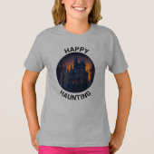 Halloween Haunted Mansion Happy Haunting T-shirt (Voorkant)