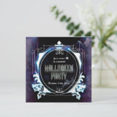 Halloween Haunted Party Invitation Spooky  Kaart (Staand voorkant)