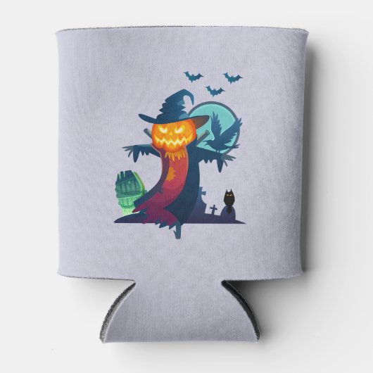 Halloween Haunted Scarecrow met vleermuizen en een Blikjeskoeler (Voorkant)