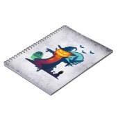 Halloween Haunted Scarecrow met vleermuizen en een Notitieboek (Linkerzijde)