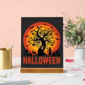 Halloween Haunted Tree Witch and Black Cats (Mariage)