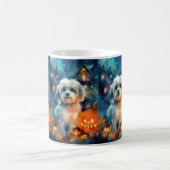 Halloween Havanese met pompoenen eng Koffiemok (Center)