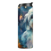 Halloween Havanese met pompoenen eng Thermosbeker (Gedraaid links)