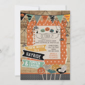 Halloween Hayride et Citrouille Carving Invitation (Devant)