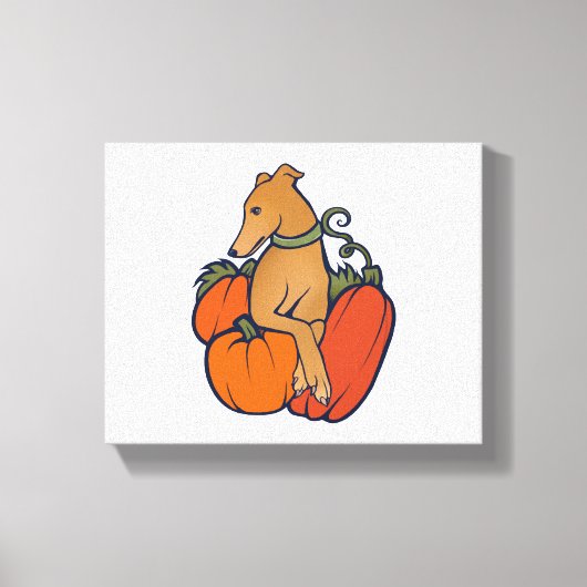 Halloween hazewindhond canvas afdruk (Voorkant)