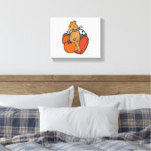 Halloween hazewindhond canvas afdruk (Insitu (Slaapkamer))