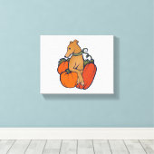 Halloween hazewindhond canvas afdruk (Insitu (Houten vloer))