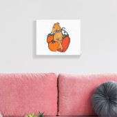 Halloween hazewindhond canvas afdruk (Insitu (Woonkamer))