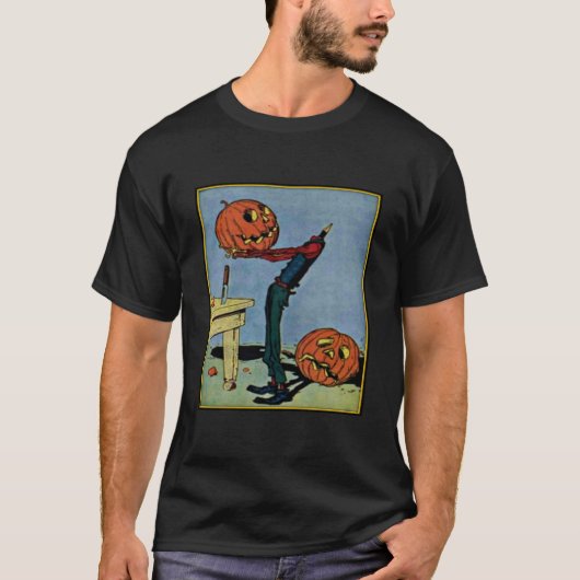 Halloween Headless Man Mannen Basic T-Shirt (Voorkant)