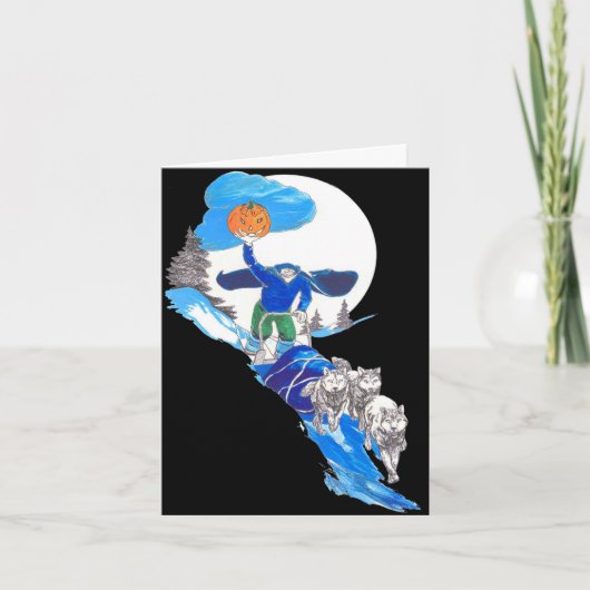 Halloween Headless Musher Notecard Bedankkaart (Voorkant)