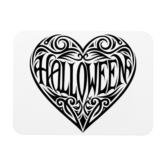 Halloween Heart, Black Heart, Holiday Magneet (Horizontaal)