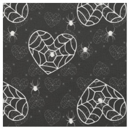Halloween Heart SpiderWeb Spinnen Stof