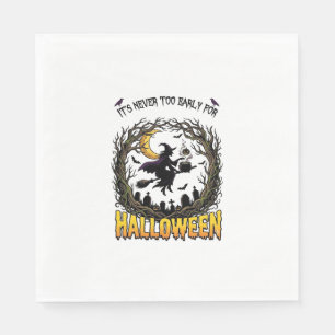 Halloween Hek Ketel Maan Begraafplaats Kromme Boom Servet
