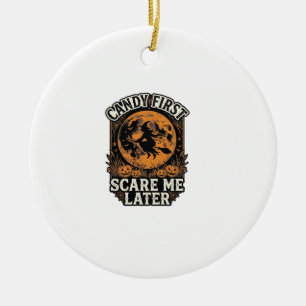 Halloween Hekenshirt Snoep Verschrikkelijk Vintage Keramisch Ornament