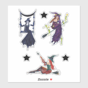 Halloween hekkunst met sterren van Renee Lavoie Te Sticker