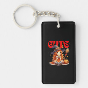 Halloween Heks Acryl Sleutelhanger