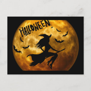 halloween heks briefkaart