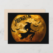 halloween heks briefkaart (Voorkant / Achterkant)