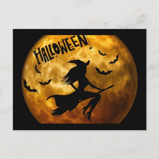 halloween heks briefkaart (Voorkant)