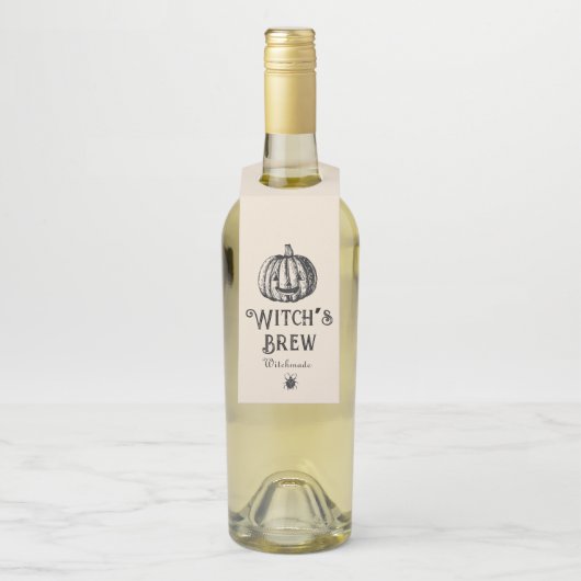 Halloween Heks Brouwfles pompoen Flessenhanger (Op fles)