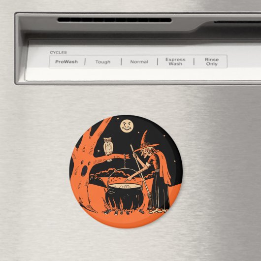 Halloween - Heks & Cauldron Magneet (Insitu (Vaatwasser))