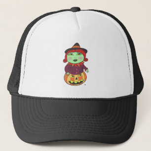 Halloween heks Classic Art Illustration Trucker Pet