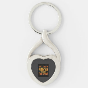 Halloween Heks DNA Test Grappig Ontwerp Sleutelhanger