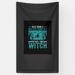 Halloween Heks DNA-test ontwerp Spandoek