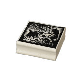 Halloween Heks en Kat Stamp Rubberstempel (Stempel)
