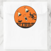  Halloween Heks en Moon Ronde Sticker (Tas)