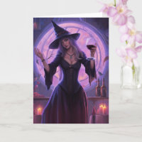 Halloween Heks en Wijn Grappige Mooie Heks