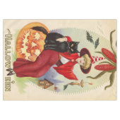 Halloween-heks en zwarte kat Tafelkleed (Voorkant (Horizontaal))
