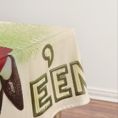 Halloween-heks en zwarte kat Tafelkleed (Voorbeeld)