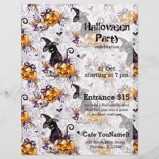 Halloween Heks Flyer (Voorkant)
