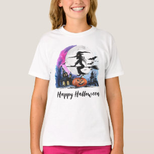 Halloween heks gevlogen over gehakt huis t-shirt