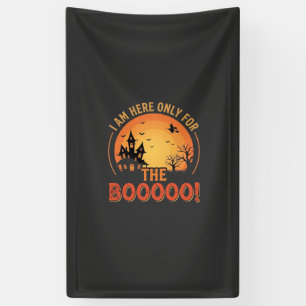 Halloween Heks Heeft Huis Boe Design_1 Spandoek