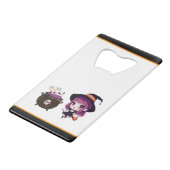 Halloween/heks/herfst/oktober Kredietkaart Flessenopener (Voorkant Gekanteld)