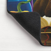 Halloween Heks Kat Paarse Magic Muismat (Hoek)