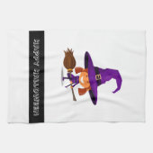 Halloween Heks Keukenhanddoek (Horizontaal)