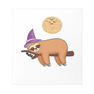 Halloween Heks Luiaard Oversized T-Shirt Notitieblok