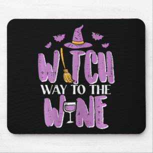 Halloween heks manier om grappige grappige kostuum muismat